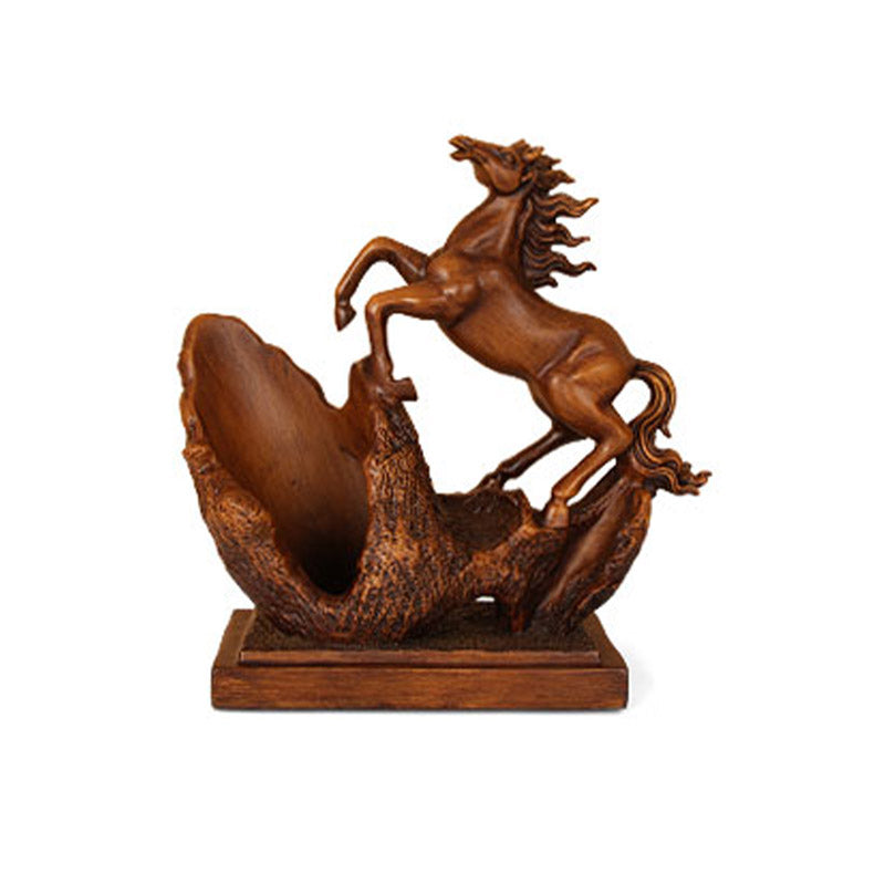 Modern Simple Tabletop Wine Rack Horse Shape Resin Wine Bottle Rack for Kitchen