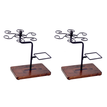 Modern Simple Tabletop Wine Rack Wooden Base Wine Bottle Rack for Living Room