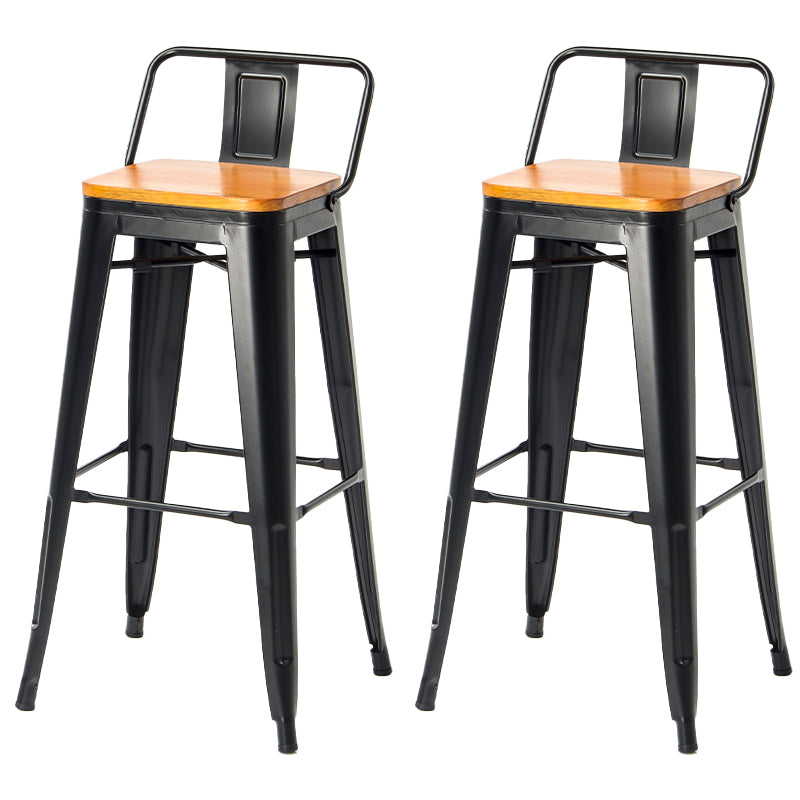 Sgabelli da pranzo quadrati moderni in metallo sgabelli senza braccia con poggiapiedi