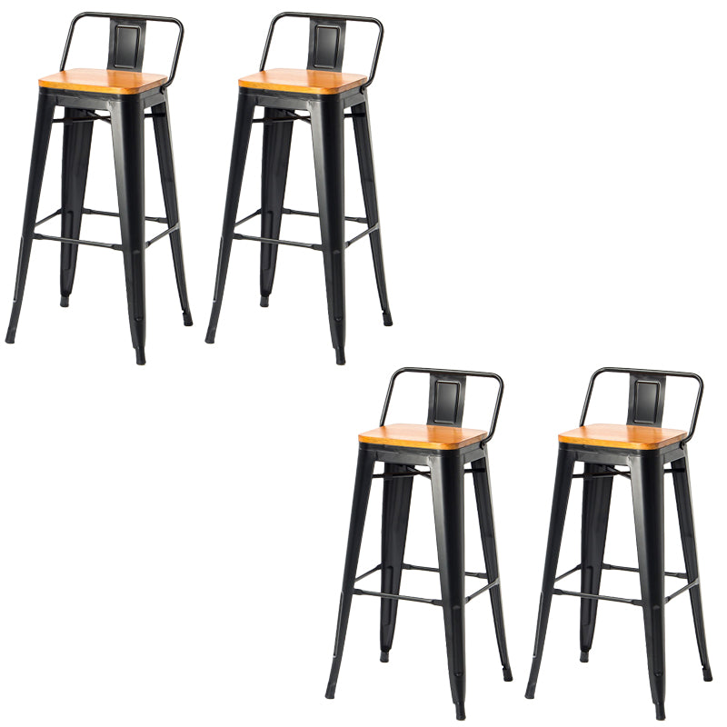 Sgabelli da pranzo quadrati moderni in metallo sgabelli senza braccia con poggiapiedi