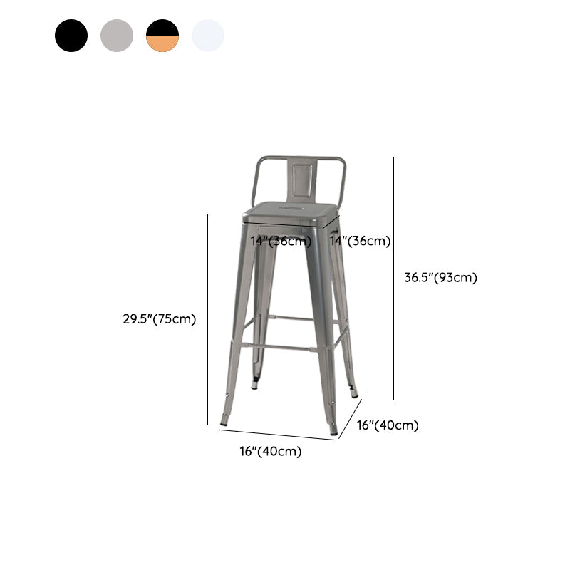Sgabelli da pranzo quadrati moderni in metallo sgabelli senza braccia con poggiapiedi