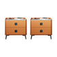 Contemporary Accent Table Nightstand Stone Night Table with 2 Drawers 20"L x 16"W x 18.5"H Orange 2 Piece Set Clearhalo 'Bedroom Furniture' 'furn' 'furn_night_stand' 'Furniture' 'night_stand' 'Nightstands' 7018202