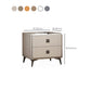 Contemporary Accent Table Nightstand Stone Night Table with 2 Drawers Clearhalo 'Bedroom Furniture' 'furn' 'furn_night_stand' 'Furniture' 'night_stand' 'Nightstands' 7018207