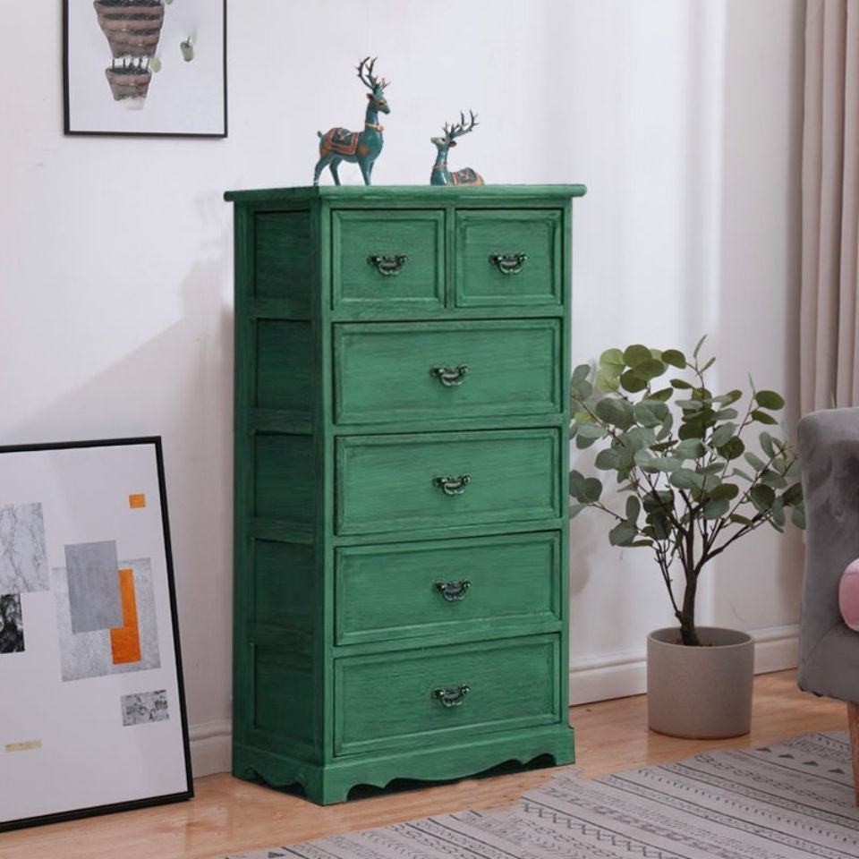 Coastal Storage Chest Solid Wood Dresser with 6/5 Drawers , 11.7 Inch W Clearhalo 'Bedroom Furniture' 'Dressers & Chests' 'dressers_chests' 'furn' 'furn_dressers_chests' 'Furniture' 7018302