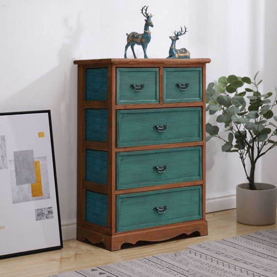 Coastal Storage Chest Solid Wood Dresser with 6/5 Drawers , 11.7 Inch W Clearhalo 'Bedroom Furniture' 'Dressers & Chests' 'dressers_chests' 'furn' 'furn_dressers_chests' 'Furniture' 7018304