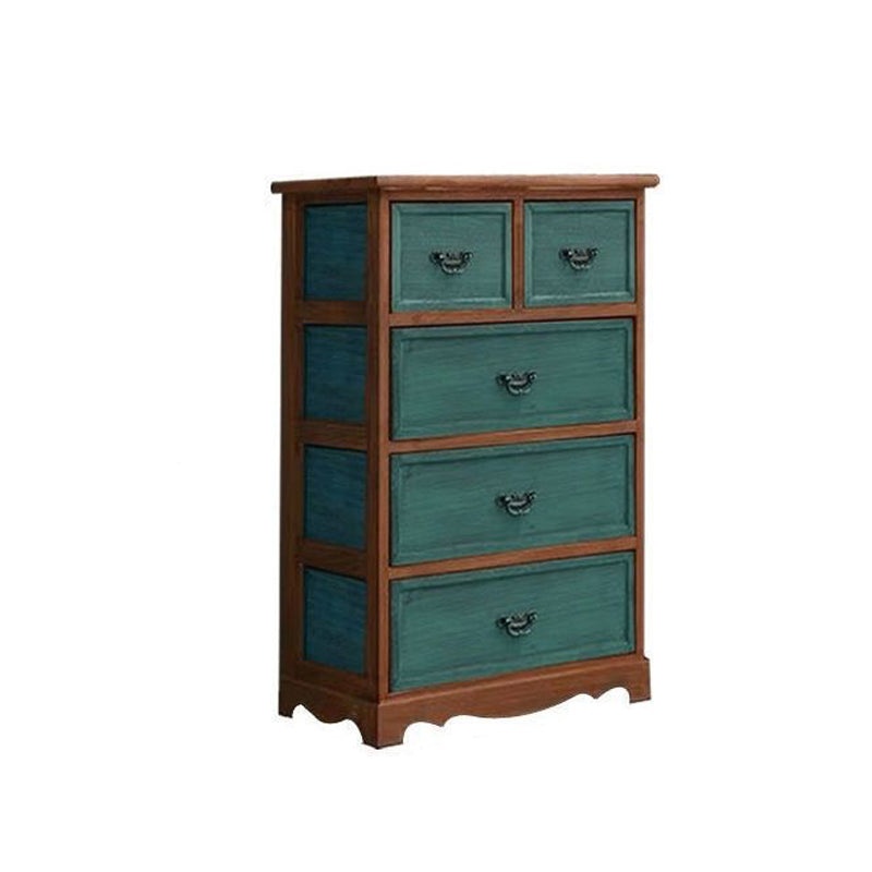 Coastal Storage Chest Solid Wood Dresser with 6/5 Drawers , 11.7 Inch W Clearhalo 'Bedroom Furniture' 'Dressers & Chests' 'dressers_chests' 'furn' 'furn_dressers_chests' 'Furniture' 7018308