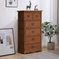 Coastal Storage Chest Solid Wood Dresser with 6/5 Drawers , 11.7 Inch W Coffee 6 Clearhalo 'Bedroom Furniture' 'Dressers & Chests' 'dressers_chests' 'furn' 'furn_dressers_chests' 'Furniture' 7018309