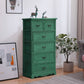Coastal Storage Chest Solid Wood Dresser with 6/5 Drawers , 11.7 Inch W Green 6 Clearhalo 'Bedroom Furniture' 'Dressers & Chests' 'dressers_chests' 'furn' 'furn_dressers_chests' 'Furniture' 7018313