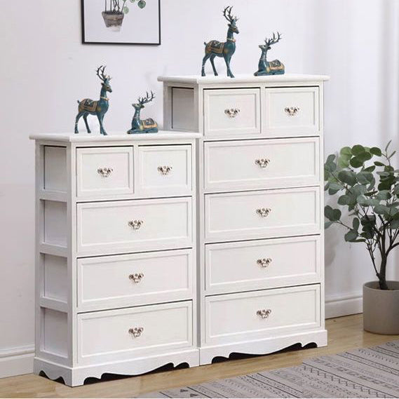 Coastal Storage Chest Solid Wood Dresser with 6/5 Drawers , 11.7 Inch W Clearhalo 'Bedroom Furniture' 'Dressers & Chests' 'dressers_chests' 'furn' 'furn_dressers_chests' 'Furniture' 7018318