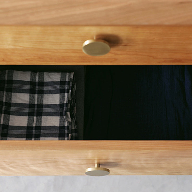 Commode de rangement en bois massif à double commode horizontale moderne pour chambre à coucher