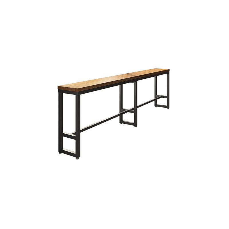 Solid Wood Bar Table Set 1/7 Pcs Industrial Metal Frame Bar Table and Stools Clearhalo 'Bar Furniture' 'furn' 'furn_home_bar_bar_sets' 'Furniture' 'Home Bars & Bar Sets' 'home_bar_bar_sets' 'Kitchen & Dining Furniture' 7018413