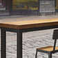 Solid Wood Bar Table Set 1/7 Pcs Industrial Metal Frame Bar Table and Stools Clearhalo 'Bar Furniture' 'furn' 'furn_home_bar_bar_sets' 'Furniture' 'Home Bars & Bar Sets' 'home_bar_bar_sets' 'Kitchen & Dining Furniture' 7018418