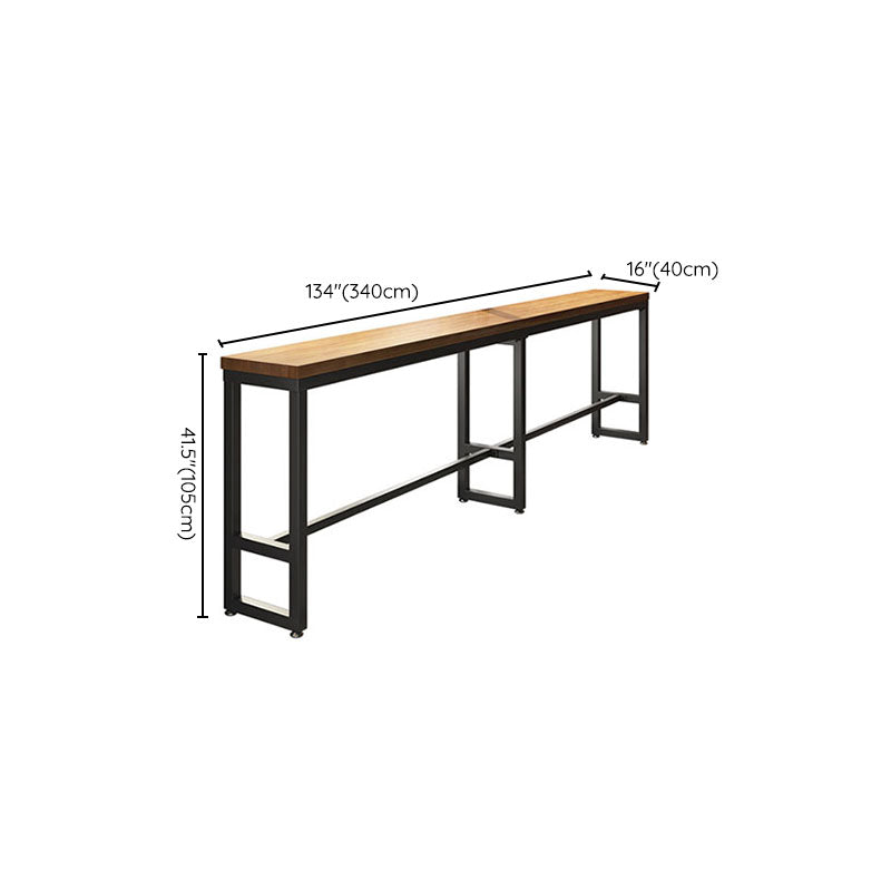 Solid Wood Bar Table Set 1/7 Pcs Industrial Metal Frame Bar Table and Stools Clearhalo 'Bar Furniture' 'furn' 'furn_home_bar_bar_sets' 'Furniture' 'Home Bars & Bar Sets' 'home_bar_bar_sets' 'Kitchen & Dining Furniture' 7018428