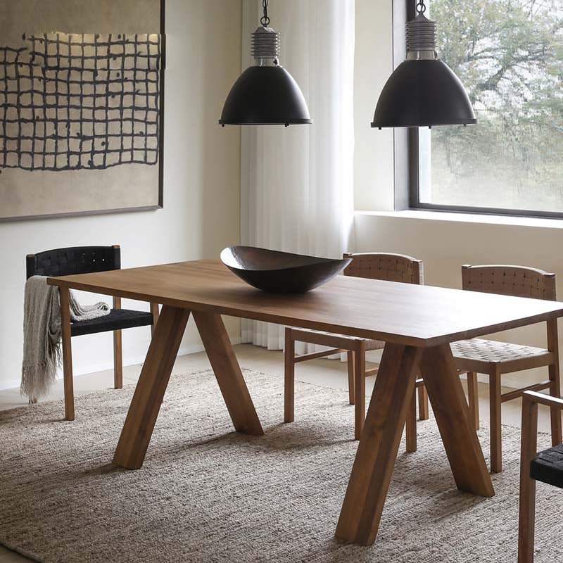 Solid Wood Dining Table Rectangle Modern Dinner Table for Home Use Clearhalo 'Dining Tables & Seating' 'Dining Tables' 'dining_table' 'furn' 'furn_dining_table' 'Furniture' 'Kitchen & Dining Furniture' 7018430