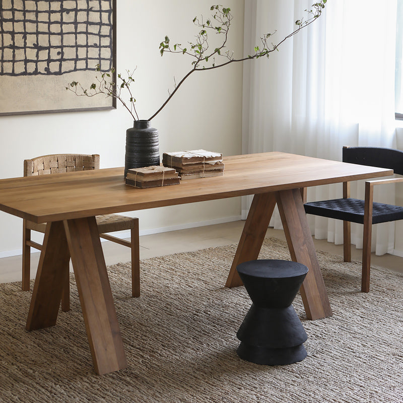 Solid Wood Dining Table Rectangle Modern Dinner Table for Home Use Clearhalo 'Dining Tables & Seating' 'Dining Tables' 'dining_table' 'furn' 'furn_dining_table' 'Furniture' 'Kitchen & Dining Furniture' 7018431