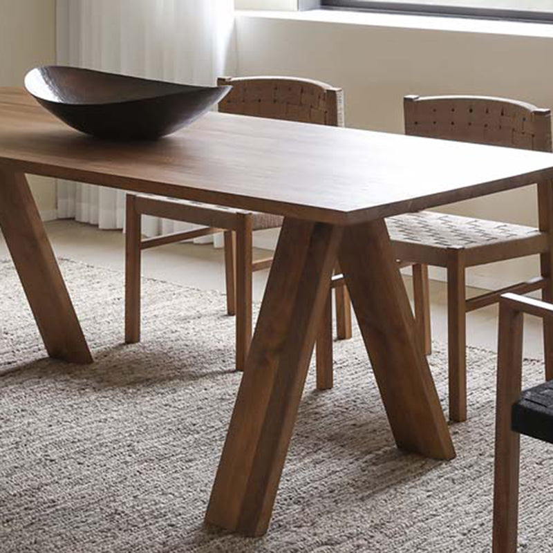 Solid Wood Dining Table Rectangle Modern Dinner Table for Home Use Clearhalo 'Dining Tables & Seating' 'Dining Tables' 'dining_table' 'furn' 'furn_dining_table' 'Furniture' 'Kitchen & Dining Furniture' 7018436