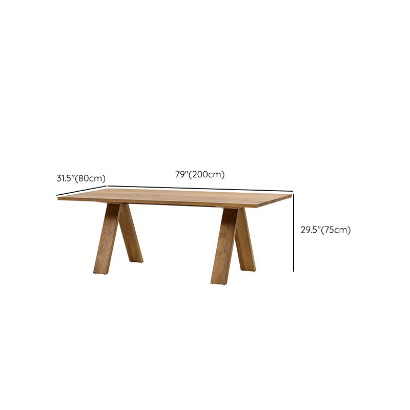 Solid Wood Dining Table Rectangle Modern Dinner Table for Home Use Clearhalo 'Dining Tables & Seating' 'Dining Tables' 'dining_table' 'furn' 'furn_dining_table' 'Furniture' 'Kitchen & Dining Furniture' 7018439