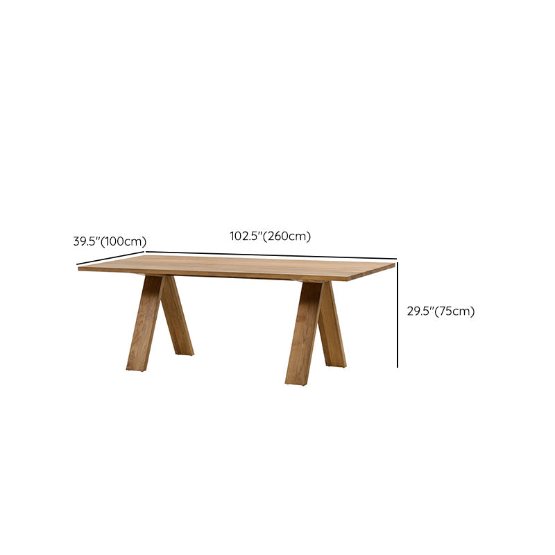 Solid Wood Dining Table Rectangle Modern Dinner Table for Home Use Clearhalo 'Dining Tables & Seating' 'Dining Tables' 'dining_table' 'furn' 'furn_dining_table' 'Furniture' 'Kitchen & Dining Furniture' 7018443