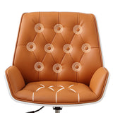 Chaise de bureau sans bras moderne sans chaise de bureau ergonomique en cuir pénible avec roues