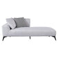 Nordic Style Chaise Solid Color Chaise Lounge Chair with Recessed Arms