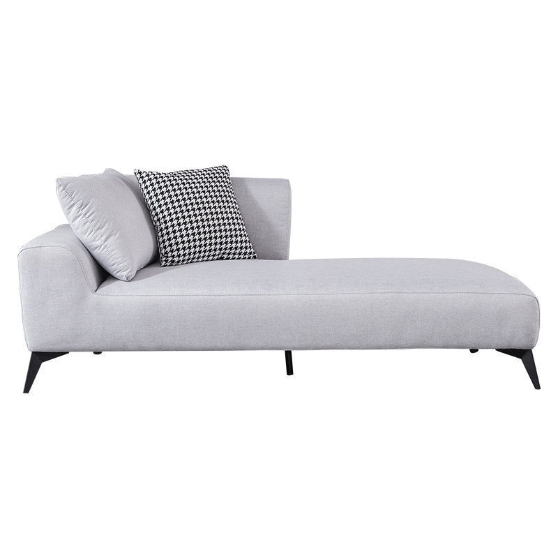Nordic Style Chaise Solid Color Chaise Lounge Chair with Recessed Arms