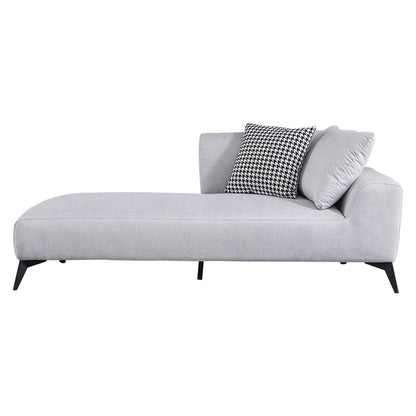 Nordic Style Chaise Solid Color Chaise Lounge Chair with Recessed Arms