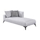 Nordic Style Chaise Solid Color Chaise Lounge Chair with Recessed Arms