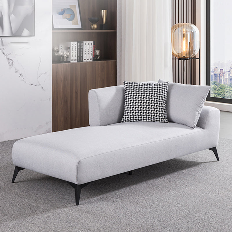 Nordic Style Chaise Solid Color Chaise Lounge Chair with Recessed Arms
