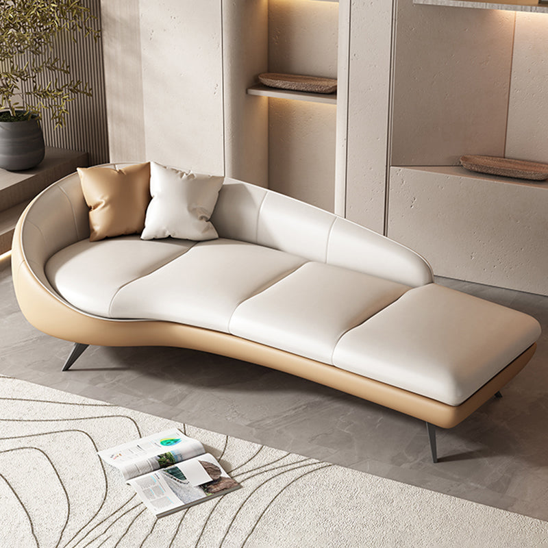 Modern Upholstered Chaise Lounge Leather Chaise with Left-Arm for Bedroom and Living Room Clearhalo 'Chairs & Seating' 'Chaise Lounge' 'chaise_lounge' 'furn' 'furn_chaise_lounge' 'Furniture' 'Living Room Furniture' 7018553