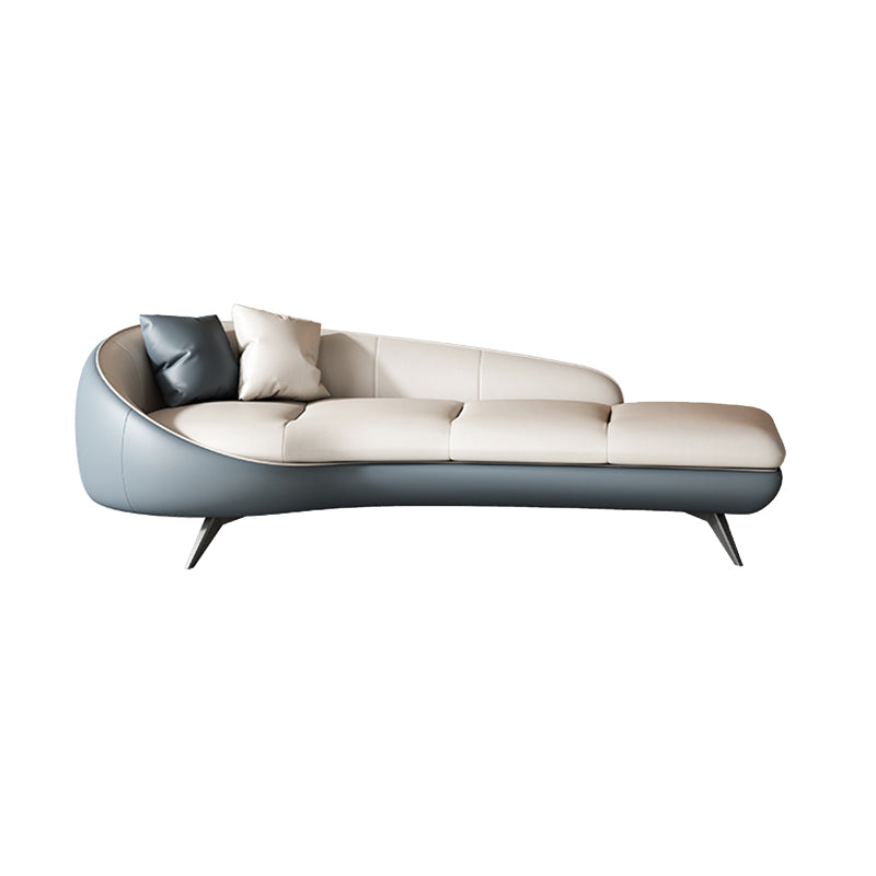 Modern Upholstered Chaise Lounge Leather Chaise with Left-Arm for Bedroom and Living Room Clearhalo 'Chairs & Seating' 'Chaise Lounge' 'chaise_lounge' 'furn' 'furn_chaise_lounge' 'Furniture' 'Living Room Furniture' 7018554