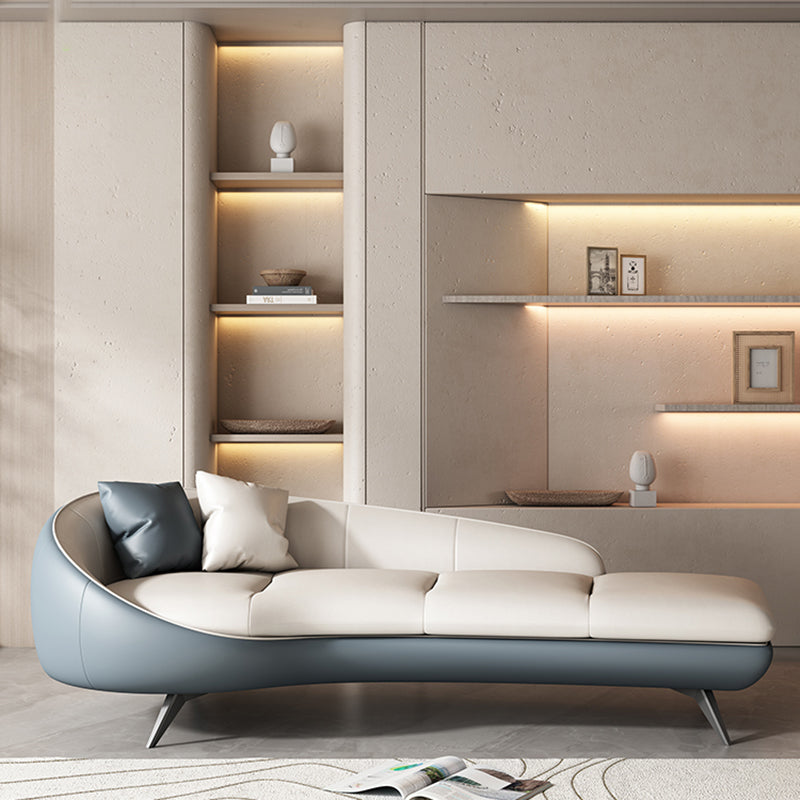 Modern Upholstered Chaise Lounge Leather Chaise with Left-Arm for Bedroom and Living Room Clearhalo 'Chairs & Seating' 'Chaise Lounge' 'chaise_lounge' 'furn' 'furn_chaise_lounge' 'Furniture' 'Living Room Furniture' 7018559