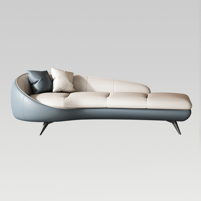 Modern Upholstered Chaise Lounge Leather Chaise with Left-Arm for Bedroom and Living Room Clearhalo 'Chairs & Seating' 'Chaise Lounge' 'chaise_lounge' 'furn' 'furn_chaise_lounge' 'Furniture' 'Living Room Furniture' 7018560