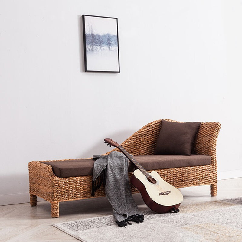 Farmhouse Style Chaise Lounge Chair Rattan Chair for Bedroom Clearhalo 'Chairs & Seating' 'Chaise Lounge' 'chaise_lounge' 'furn' 'furn_chaise_lounge' 'Furniture' 'Living Room Furniture' 7018564