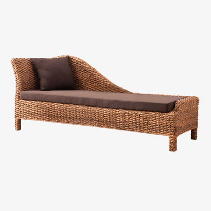 Farmhouse Style Chaise Lounge Chair Rattan Chair for Bedroom Brown Left-Arm Chaise Clearhalo 'Chairs & Seating' 'Chaise Lounge' 'chaise_lounge' 'furn' 'furn_chaise_lounge' 'Furniture' 'Living Room Furniture' 7018565