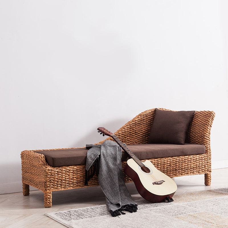 Farmhouse Style Chaise Lounge Chair Rattan Chair for Bedroom Clearhalo 'Chairs & Seating' 'Chaise Lounge' 'chaise_lounge' 'furn' 'furn_chaise_lounge' 'Furniture' 'Living Room Furniture' 7018577