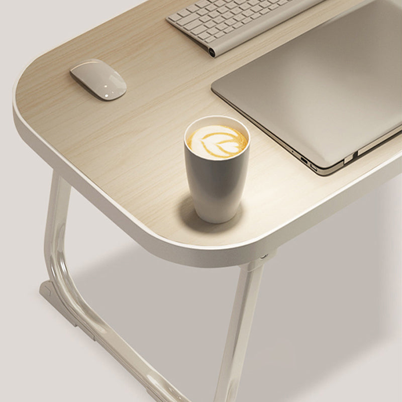 Pliage de bureau d'écriture rectangle des bureaux de tâche de tâches avec 2 lames en naturel / noir / blanc