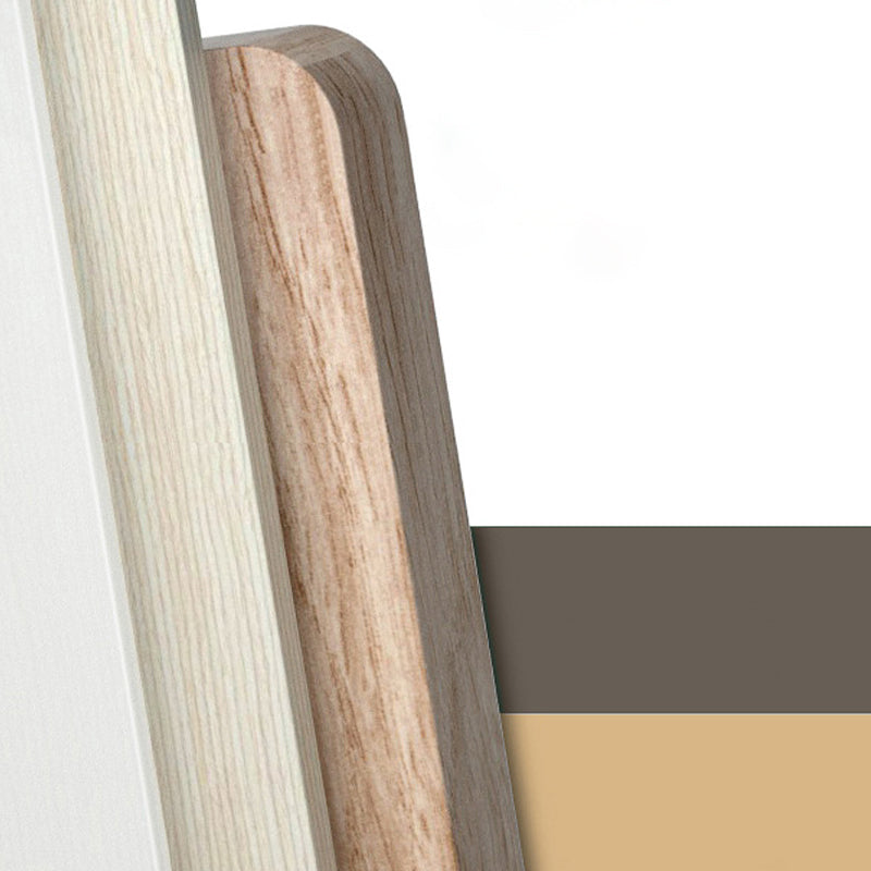 Pliage de bureau d'écriture rectangle des bureaux de tâche de tâches avec 2 lames en naturel / noir / blanc