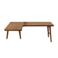 Modern Wooden Office Desk L-Shape Task Desk with 4-Legs for Home