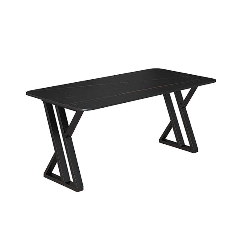 Scrivania di scrittura rettangolare contemporanea banco di computer antichi con zampe metalliche