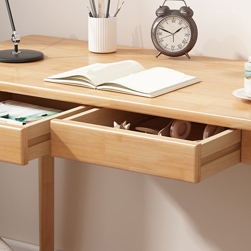 Solid Wood Rectangle Writing Desk Parsons Base 29.53-inch Tall Office Desk Clearhalo 'furn' 'furn_office_desk' 'Furniture' 'Office Desks' 'Office Furniture' 'office_desk' 7019255