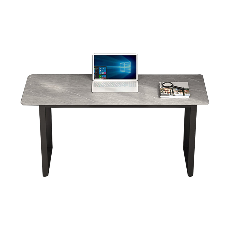 Rectangular Shaped Office Task Desk Stone Writing Desk in Grey Grey Clearhalo 'furn' 'furn_office_desk' 'Furniture' 'Office Desks' 'Office Furniture' 'office_desk' 7019281