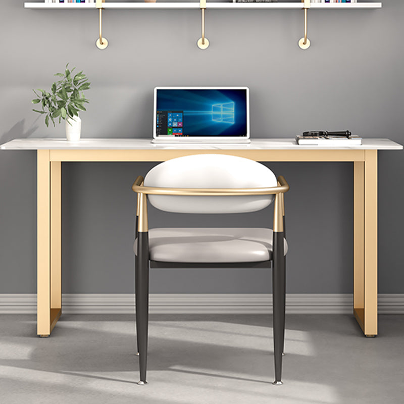Rectangular Shaped Office Task Desk Stone Writing Desk in Grey Clearhalo 'furn' 'furn_office_desk' 'Furniture' 'Office Desks' 'Office Furniture' 'office_desk' 7019285