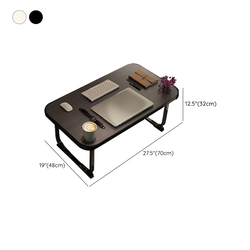 Pliage de bureau d'écriture rectangle des bureaux de tâche de tâches avec 2 lames en naturel / noir / blanc