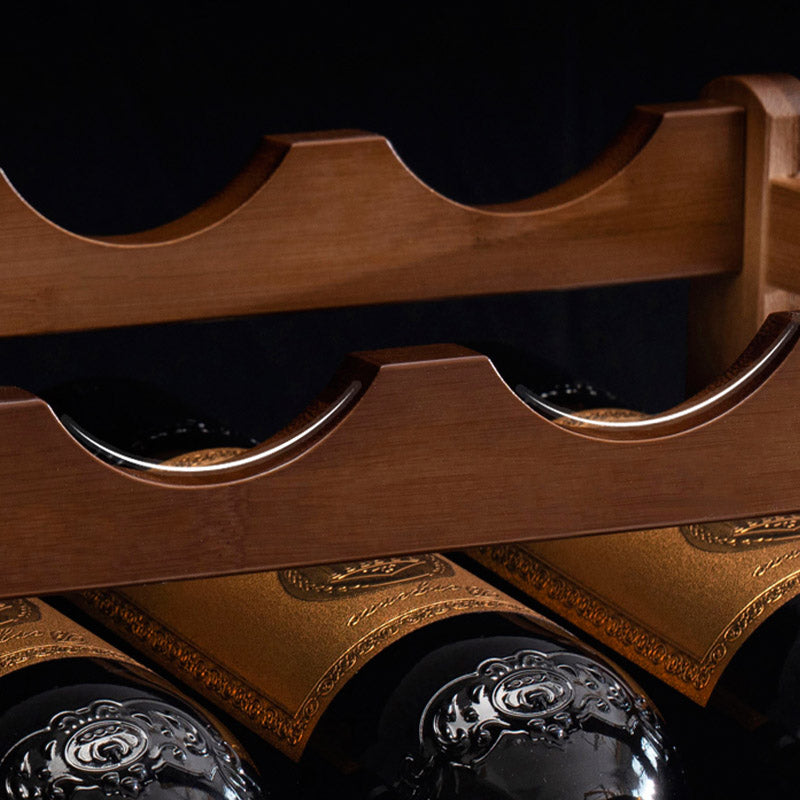 Portabottiglie moderne in legno in legno massiccio per soggiorno per soggiorno