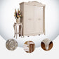 Modern Style White Wardrobe Cabinet Wood Clothes Rail Wardrobe Armoire