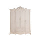 Modern Style White Wardrobe Cabinet Wood Clothes Rail Wardrobe Armoire