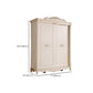 Modern Style White Wardrobe Cabinet Wood Clothes Rail Wardrobe Armoire
