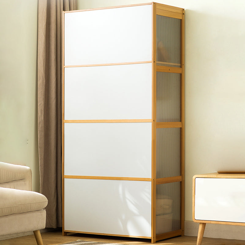 Modern Style Wardrobe Cabinet Wood Clothes Rail Wardrobe Armoire for Home