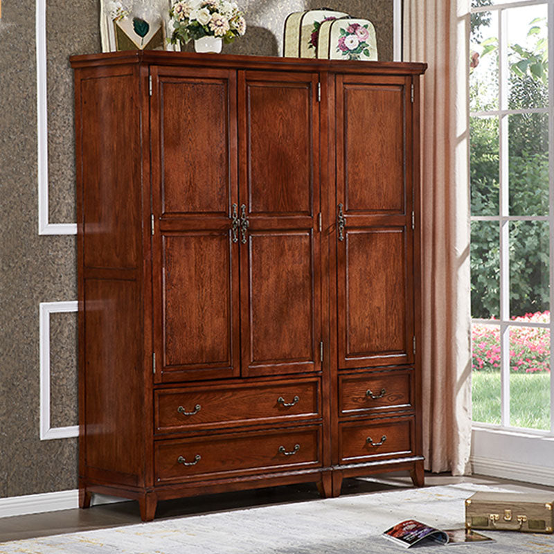 French Country Style Wardrobe Armoire Wooden Wardrobe for Bedroom