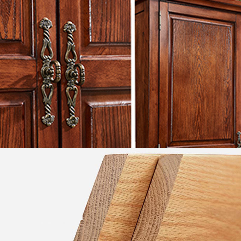 French Country Style Wardrobe Armoire Wooden Wardrobe for Bedroom